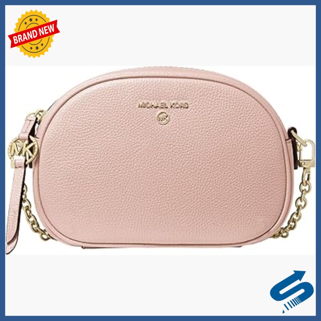 Small Oval Camera Crossbody Bag With Detachable Strap, Leather